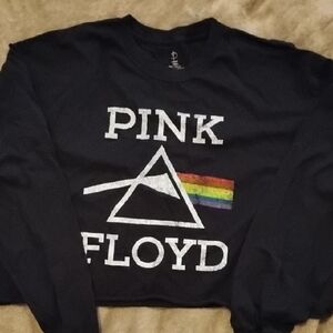 Pink Floyd Black Crop Long Sleeve T-shirt